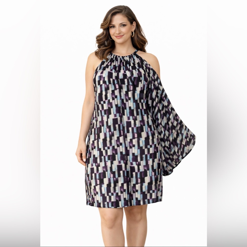 WHBM Sheath Dress 10 Romantic Printed Dress Black Grape Washable NWT NEW